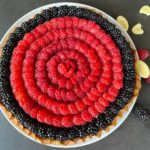 Tarte aux framboises et mûres à la crème Namelaka Fruit de la passion